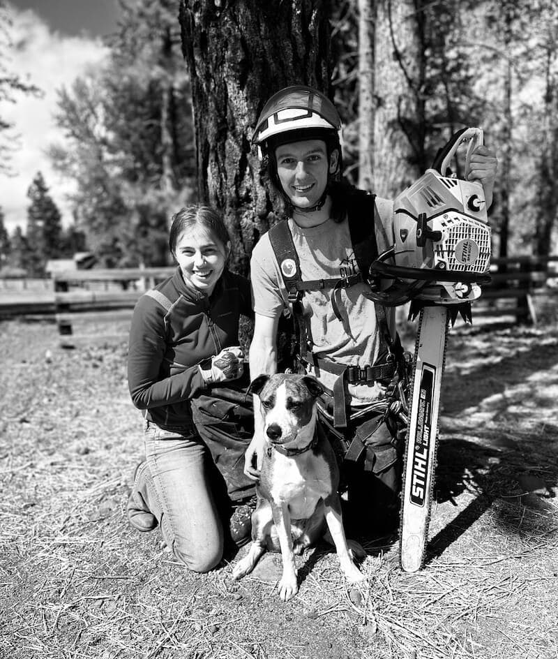 Colby McArthur and Izzy Clark, owners of Clifton Tree Service in Leavenworth WA